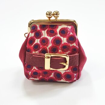 ミニサイズのがまぐち リバティ Xanthe Sunbeam レッド／Ｇ