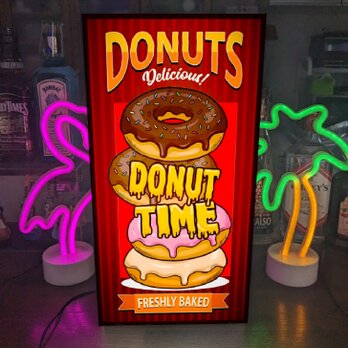 【Lサイズ】ドーナツ お菓子 パン 洋菓子 スイーツ 店舗 屋台 キッチンカー 照明 看板 置物 アメリカン雑貨 ライトBOX