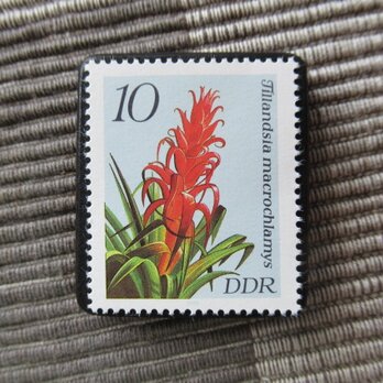 ドイツ　アナナスの花切手ブローチ10798