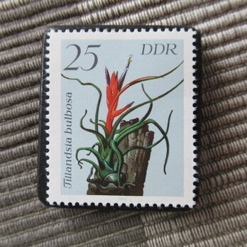 ドイツ　アナナスの花切手ブローチ10799