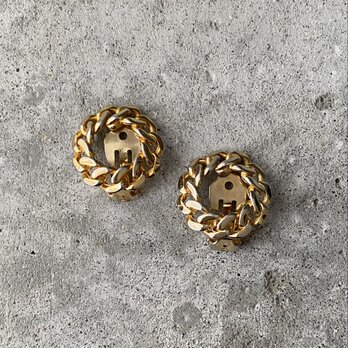 Vintage 80s-90s retro circle chain earring
