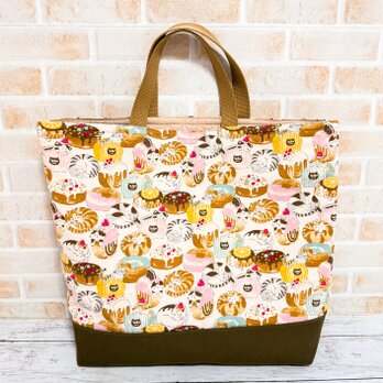 大きいレッスンバッグ(裏キルト)　【アニマルブレッド】