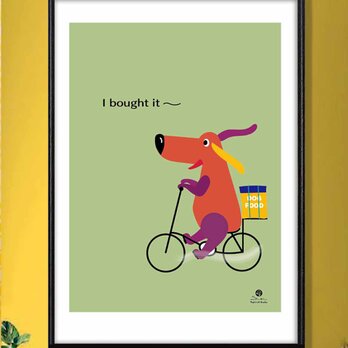 買ってきたよ〜2　犬　送料無料 　どうせなら楽しいポスター　ポスター　アートポスター　アート/sei検索新着順　1712