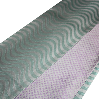 正絹リバーシブル半幅帯｜爽美な「漣」× 静穏な「霰」