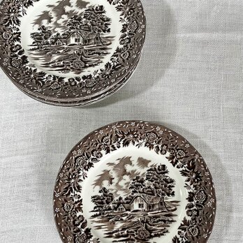ケーキ皿 デザートプレート パン皿 田園風景 英国製 Grindley 12TWdt21