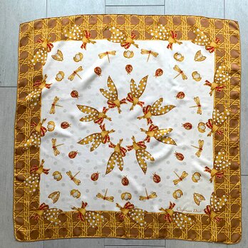 シルクスカーフ カレ クリスチャンディオール トンボ てんとう虫 パニエ DIOR 12accr8