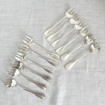 オイスターフォーク シルバープレート 貝やデザートに Boulenger フランス 12twdi8