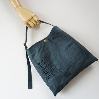 小さな布たちのワンショルダーバッグ　リバーブルー