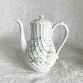 コーヒーポット（小）リモージュアビランド すずらん・勿忘草 Limoges 12TWdt27-2