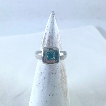 シルバーリング 四角ブルーストーン 12号 シルバー925 フランス 12acdw34