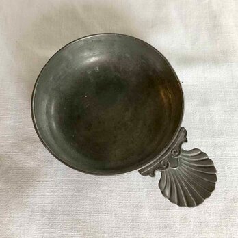 錫のタストヴァン ワインテイスティングトレー ピューター（shell） 11TWl37