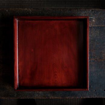 深く美しい色味◆伊勢漆器　胡桃足膳　角盆　古物　古民家　骨董・antiques　明治〜昭和初期　i3