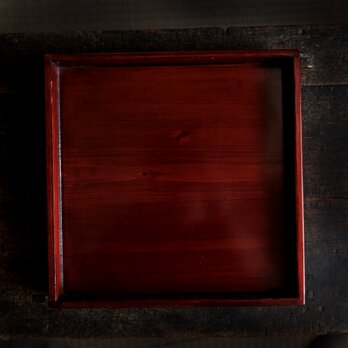 深く美しい色味◆伊勢漆器　胡桃足膳　角盆　古物　古民家　骨董・antiques　明治〜昭和初期　i4