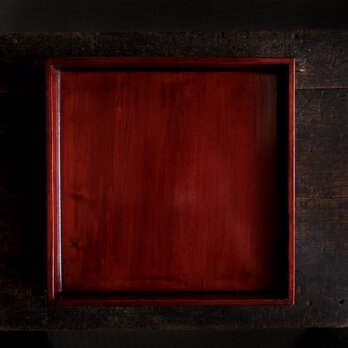 深く美しい色味◆伊勢漆器　胡桃足膳　角盆　古物　古民家　骨董・antiques　明治〜昭和初期　i6