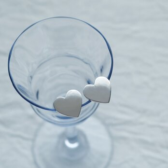 大ぶり ハート ピアス シルバー925