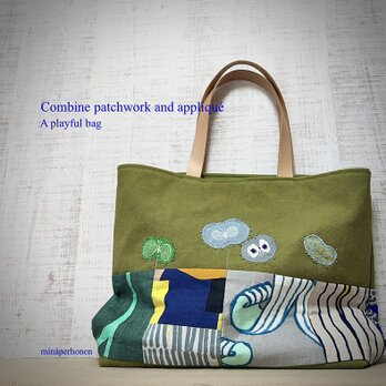 ミナペルホネンのモチーフがいっぱいのトートかばん