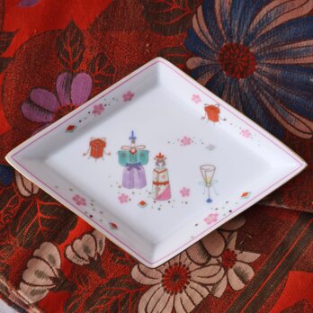 庫山窯 前畑陶器 ひな祭り 雛絵巻 菱形 美濃焼 岐阜 日本