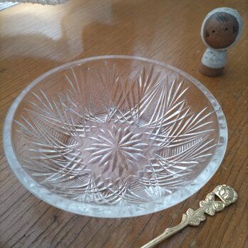 霜柱｜プレス｜ガラス｜ボウル｜氷コップ｜昭和レトロ｜日本