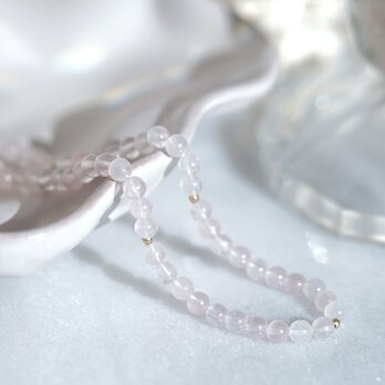 K14GF ローズクォーツネックレス チョーカー 40cm 35cm アジャスター