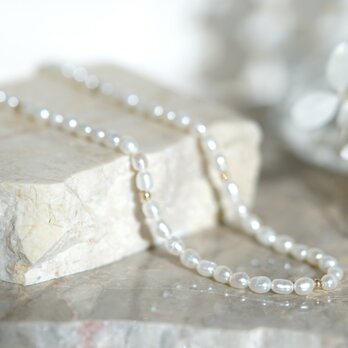 K14GF パールネックレス チョーカー 40cm 35cm アジャスター