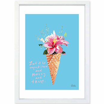 コーンフラワー　花　送料無料 　どうせなら楽しいポスター　イラスト　ポスター　アートポスター　アート/sei検索新着順　3992