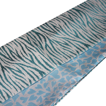 正絹リバーシブル半幅帯｜「ゼブラ」×「ハート」