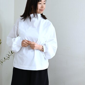 NEW：ハイネックバルーンスリーブカットソー