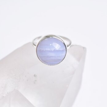 ブルーレースアゲートのシルバーリング　天然石　シルバー925