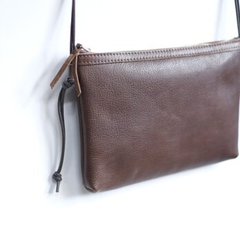leather shoulder pouch　レザーサコッシュ brown