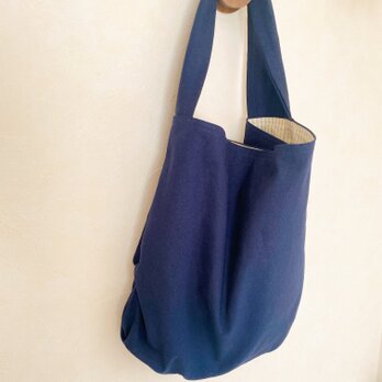 ワンハンドルトートバッグ/11号帆布/ネイビー