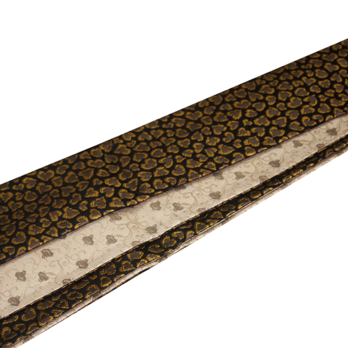 正絹リバーシブル角帯｜「豹」×「波に千鳥」