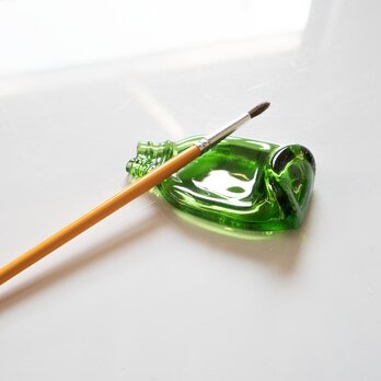 ぺちゃんこ精油瓶 ／みどり