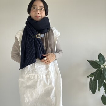 three cloth leathrbelt stole(b）