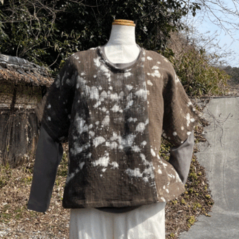 柿渋染め雪晒し プルオーバー26003
