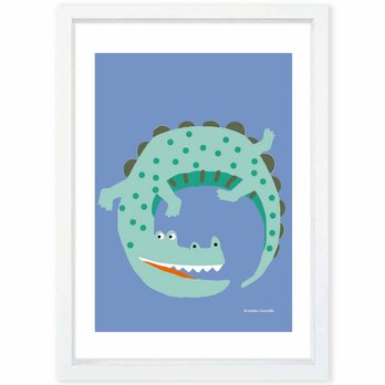 わーいワニ　ワニ　送料無料 　どうせなら楽しいポスター　イラスト　ポスター　アートポスター　アート/sei検索新着順　3515