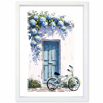 花の咲く家　送料無料 　どうせなら楽しいポスター　イラスト　ポスター　アートポスター　アート/sei検索新着順　3993