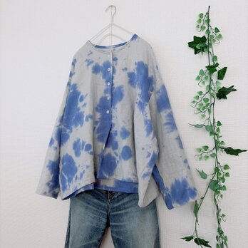 1点もの！ダブルガーゼヘンリーネックブラウス