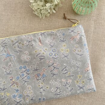 フラットポーチ＊リバティ・ミルフルール