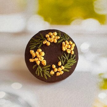 *Always* シンプルなミモザのブローチ