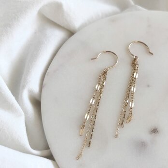 14kgf sparkle チェーンピアス　