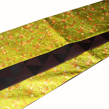 絹麻リバーシブル半幅帯｜「インドサリー」×「絹麻」