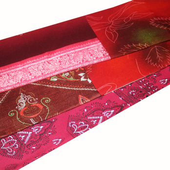 リバーシブル半幅帯｜「切嵌インドサリー」