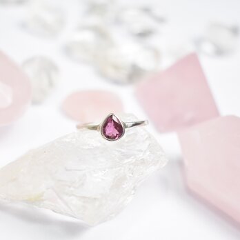 ピンクトパーズのシルバーリング　シルバー925　天然石リング