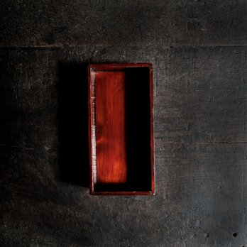 深く美しい色味◆味のある野弁当　小物入れなどに。古物　古民家　骨董・antiques　拭き漆　明治~大正期 i5