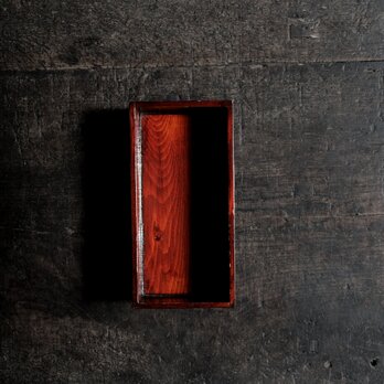 深く美しい色味◆味のある野弁当　小物入れなどに。古物　古民家　骨董・antiques　拭き漆　明治~大正期 i6