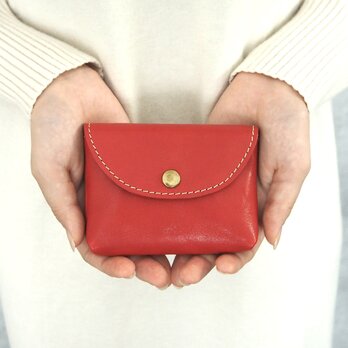 たっぷり入るコンパクトウォレット（赤）