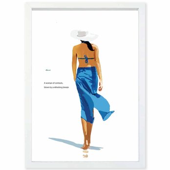 コントラストの女性　送料無料 　どうせなら楽しいポスター　イラスト　ポスター　アートポスター　アート/sei検索新着順　3997