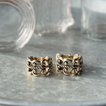 YA234-【 AVON 】エイボン・ヴィンテージイヤリング 1977 Gold Tone French Filigree