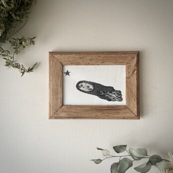 一点もの 版画 ドライポイント『ゆくよ。』