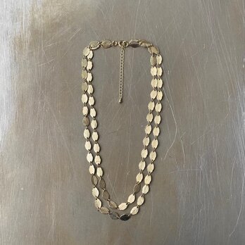 Vintage 90s-00s retro botanical leaf chain necklace